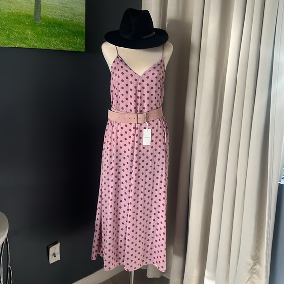 Zara Pink Polka Dots Dress Size XS - Picture 3 of 11